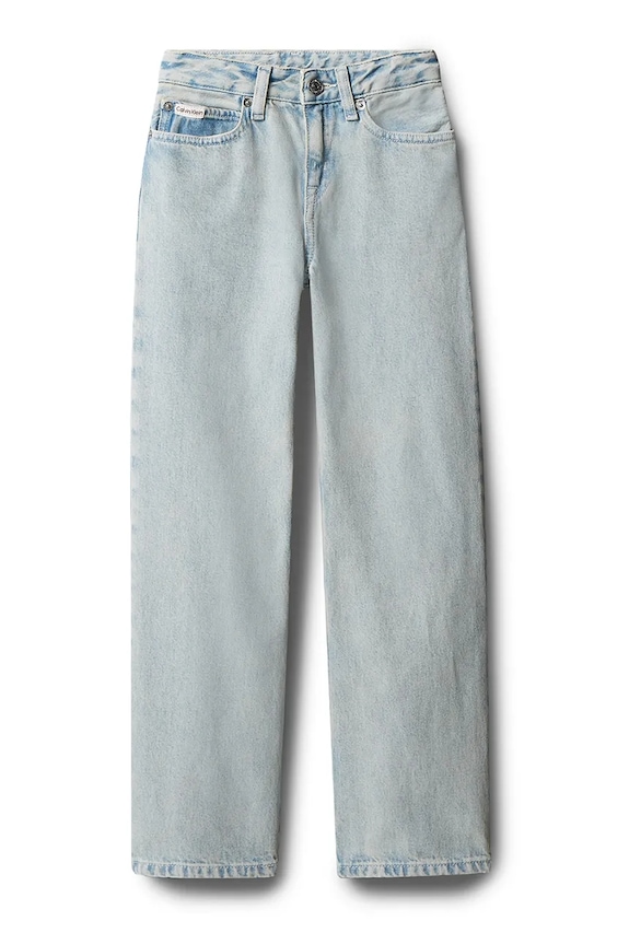 Calvin Klein Jeans jeansy wide leg dziecięce LVCKSJC02G.128.176.PPY2 niebieski SS26