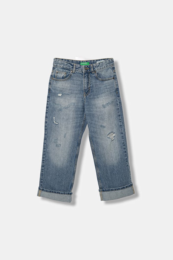 United Colors of Benetton blugi drepți pentru copii albastru 4DW2CE04S.G.Stagionale