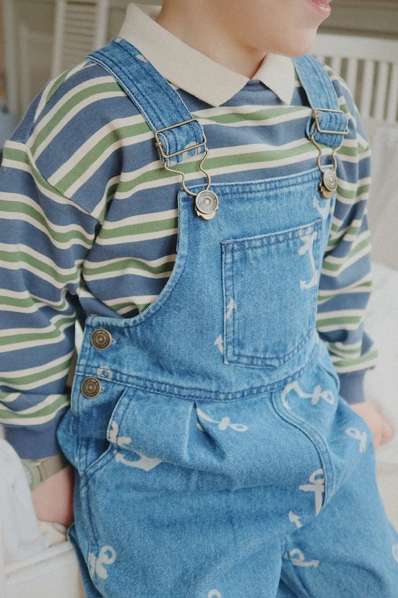Detské nohavice na traky Konges Sløjd MAGOT OVERALLS GOTS KS104361.PreSpring