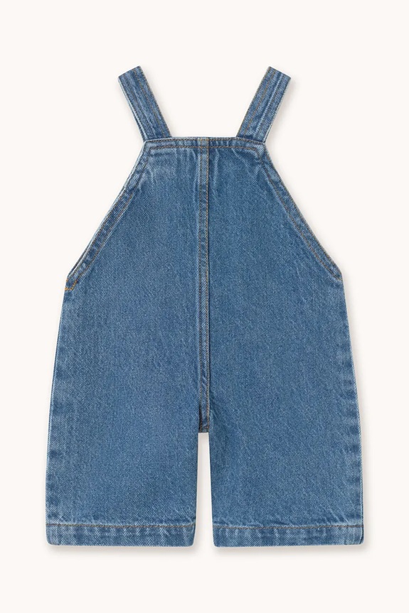 Tinycottons salopette bambino in denim TINY DENIM DUNGAREE BABY SS26.350 blu SS26