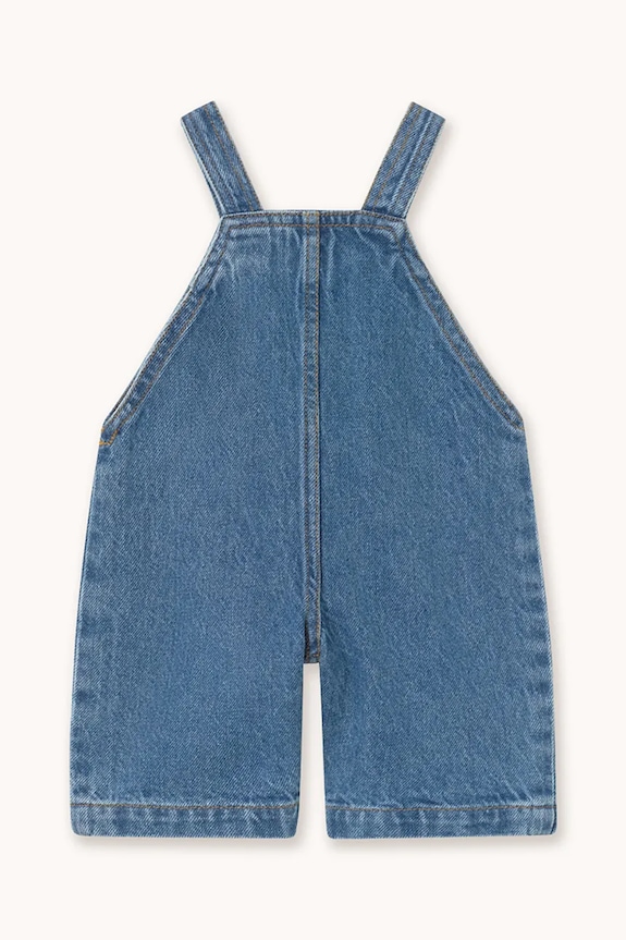 Tinycottons salopette bambino in denim TINY DENIM DUNGAREE BABY SS26.350 blu SS26