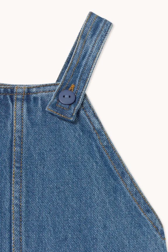 BIMBA Tinycottons salopette bambino in denim TINY DENIM DUNGAREE BABY SS26.350 blu