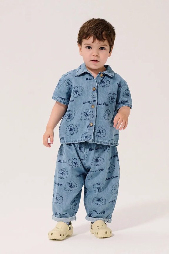 Bobo Choses jeansy niemowlęce Pickles The Dog jeansy niebieski 126AB074