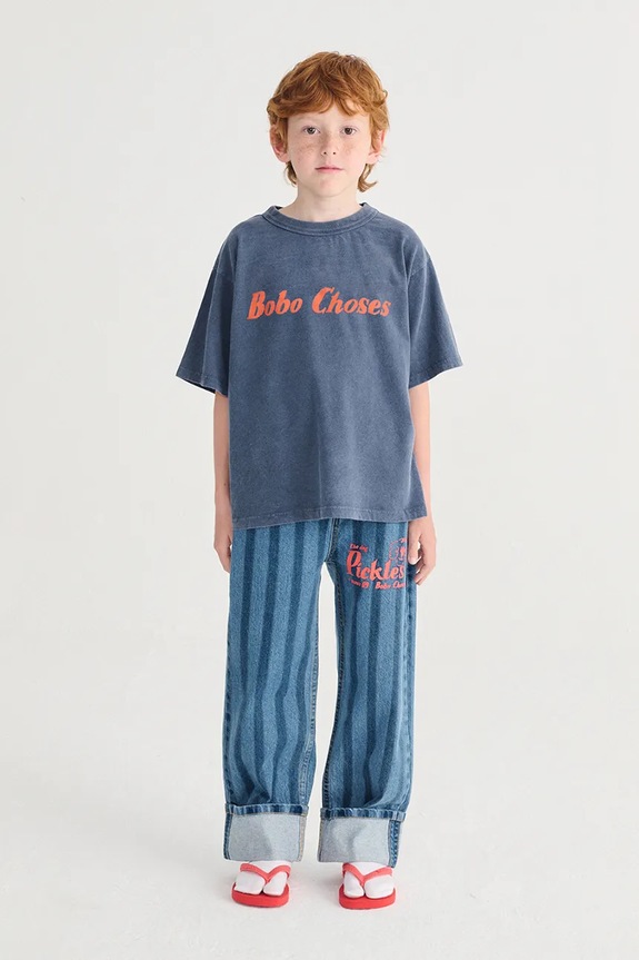 Bobo Choses jeans copii Pickles The Dog jeans albastru 126AC099
