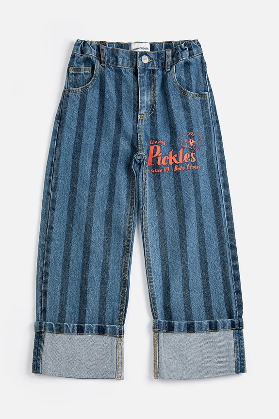 Bobo Choses jeans copii Pickles The Dog 126AC099 albastru SS26