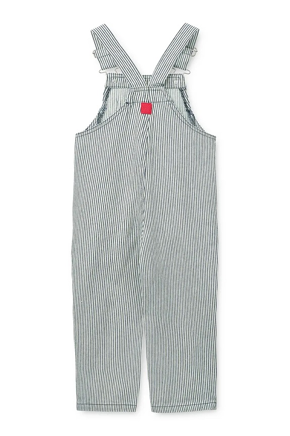 Chłopiec Liewood jeansy dziecięce Delani Stripe Denim Dungarees LW20579.PPY2 granatowy