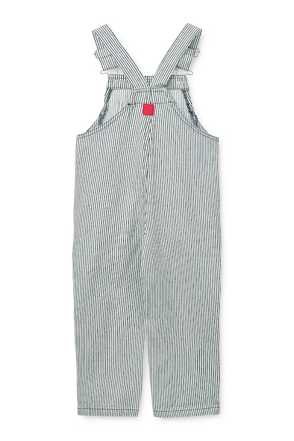 Chłopiec Liewood jeansy dziecięce Delani Stripe Denim Dungarees LW20579.PPY2 granatowy