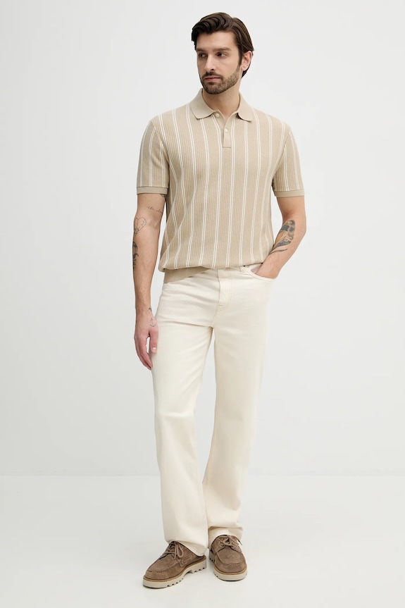 Tommy Hilfiger jeansy MW0MW41893 beżowy SS26