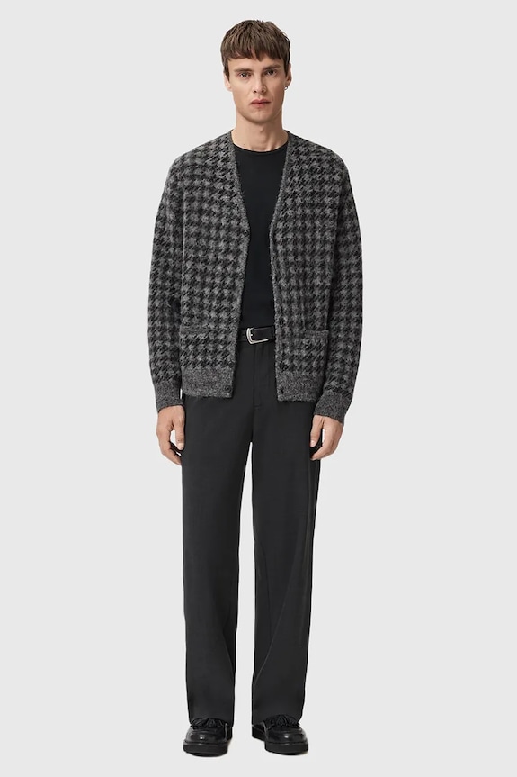 AllSaints pantaloni cu lână M023TD gri SS26