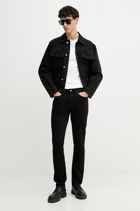 Armani Exchange blugi slim fit de damă XM000070.AF19899 negru SS26
