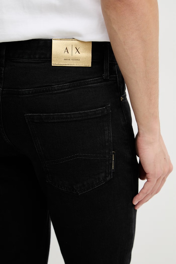 Armani Exchange blugi slim fit de damă negru XM000070.AF19899