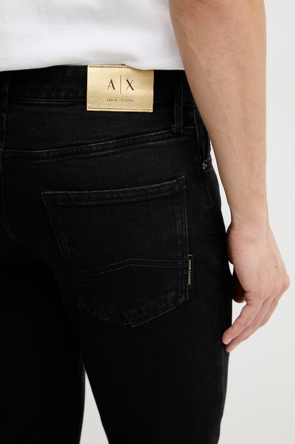 Armani Exchange blugi slim fit de damă negru XM000070.AF19899