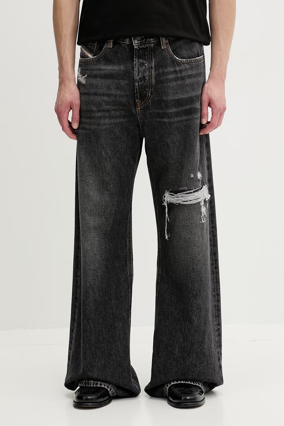 Diesel relaxed fit traperice za muškarce D-RISEL L.32 siva A06370.007DN