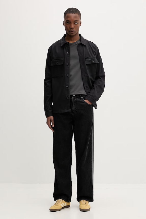 adidas Originals blugi regular pentru bărbați Firebird KD1497 negru SS26