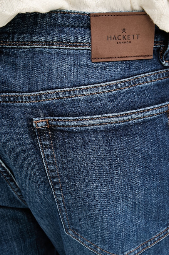 Hackett London rifle slim fit pánske modrá HM212696R