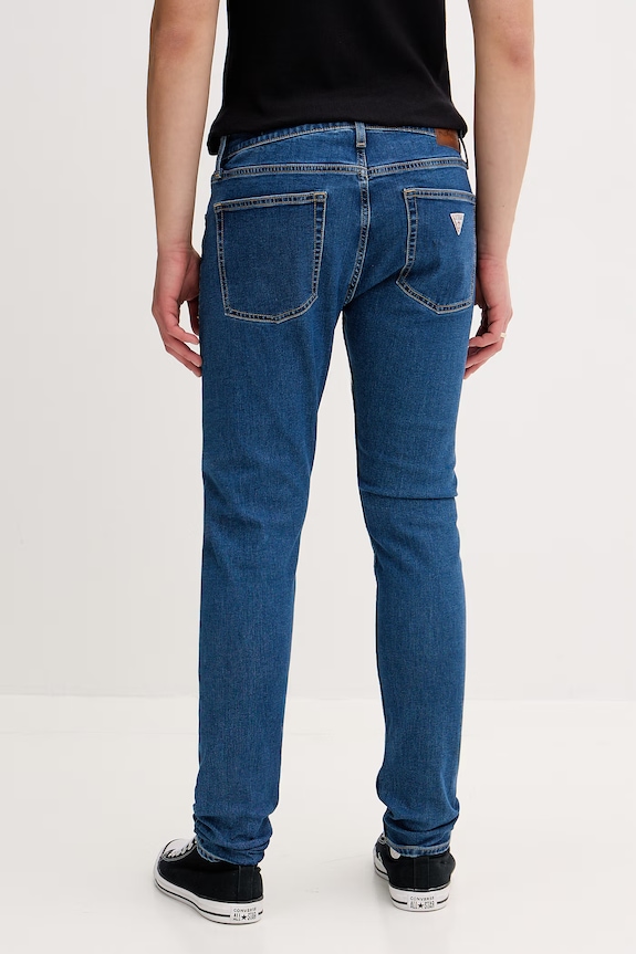 Oblečenie Guess Jeans rifle skinny pánske M6RA0F.D6325 modrá