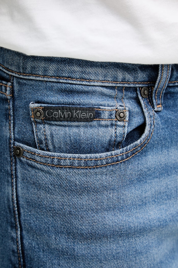 Calvin Klein rifle slim fit pánske modrá LV04RF940G