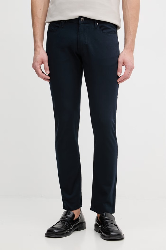 Emporio Armani blugi slim fit pentru bărbați bleumarin EM000121.AF22611