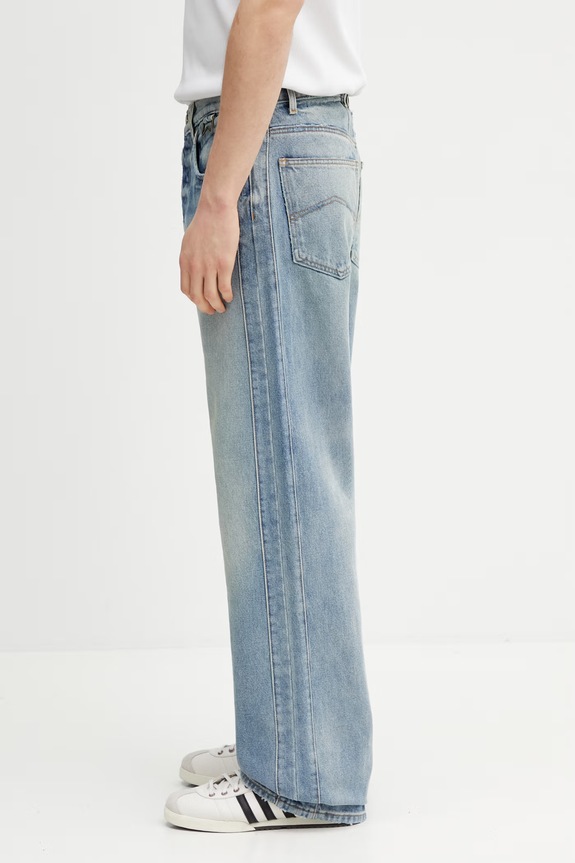 RHUDE Relaxed Traxedo джинсы relaxed fit для мужчин RHPS26DP02012 голубой SS26