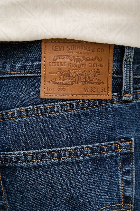 Levi's jeansy 555™ RELAXED STRAIGHT granatowy 000LO.0035
