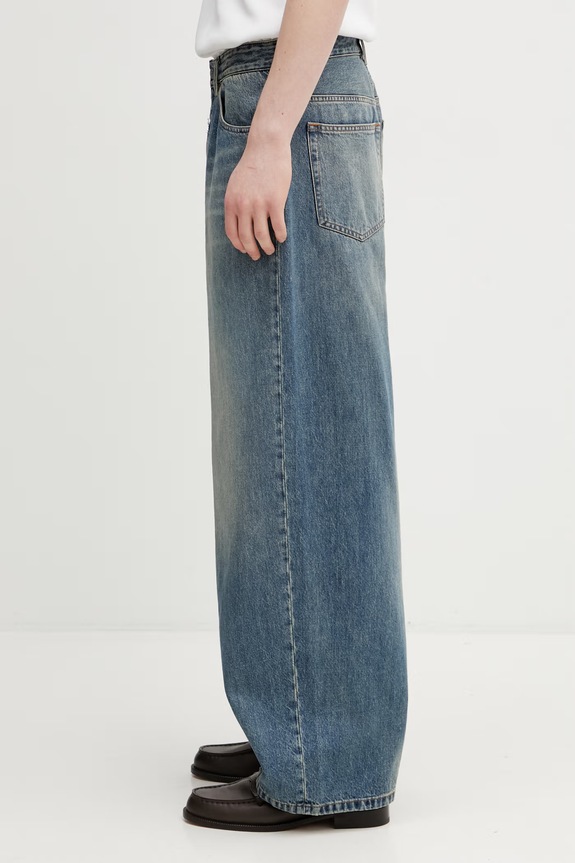 MM6 Maison Margiela blugi relaxed fit pentru bărbați SH0LA0011.M30055.961 albastru SS26