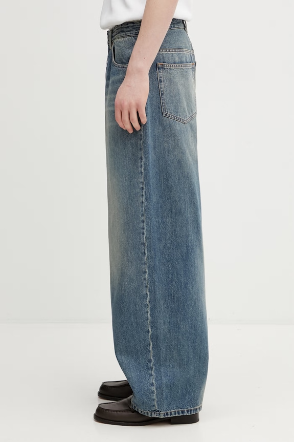 MM6 Maison Margiela blugi relaxed fit pentru bărbați SH0LA0011.M30055.961 albastru SS26