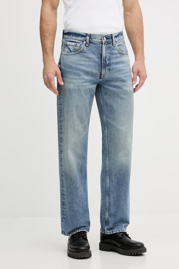 Calvin Klein Jeans rifle straight pánske modrá LV04RF725G