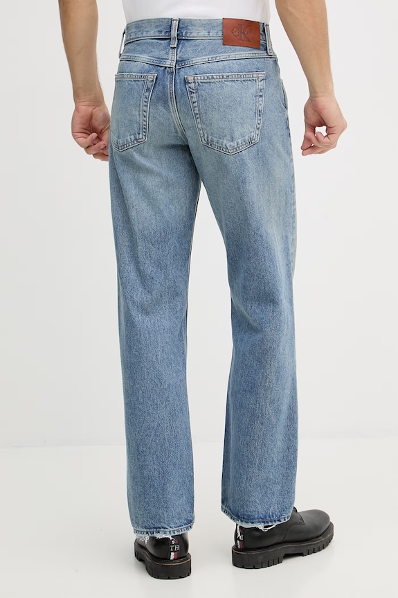 Oblečenie Calvin Klein Jeans rifle straight pánske LV04RF725G modrá