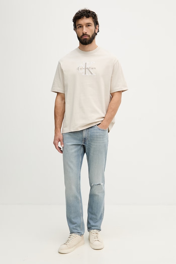 Calvin Klein Jeans slim kavbojke moške LV04RF759G modra SS26