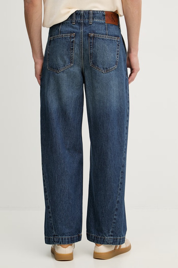 Îmbrăcăminte Calvin Klein Jeans blugi barrel pentru bărbați LV04RF932G bleumarin