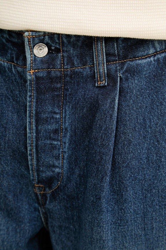 Calvin Klein Jeans blugi barrel pentru bărbați bleumarin LV04RF932G
