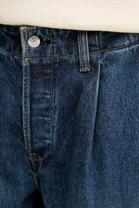 Calvin Klein Jeans blugi barrel pentru bărbați bleumarin LV04RF932G
