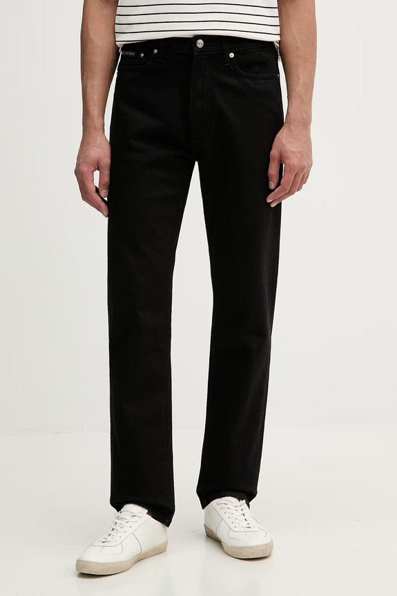Calvin Klein Jeans дънки straight мъжки черен LV04RF944G