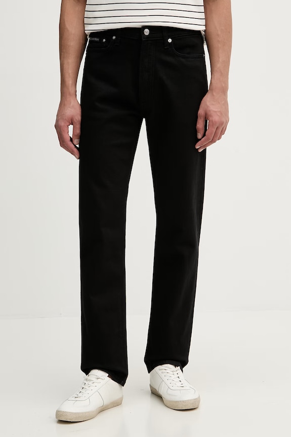 Calvin Klein Jeans дънки straight мъжки черен LV04RF944G