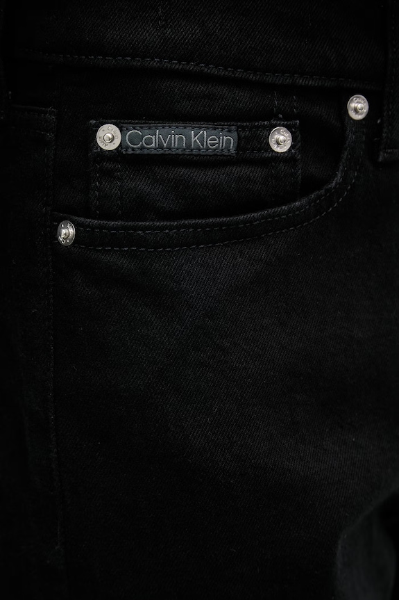 Calvin Klein Jeans дънки straight мъжки черен LV04RF944G