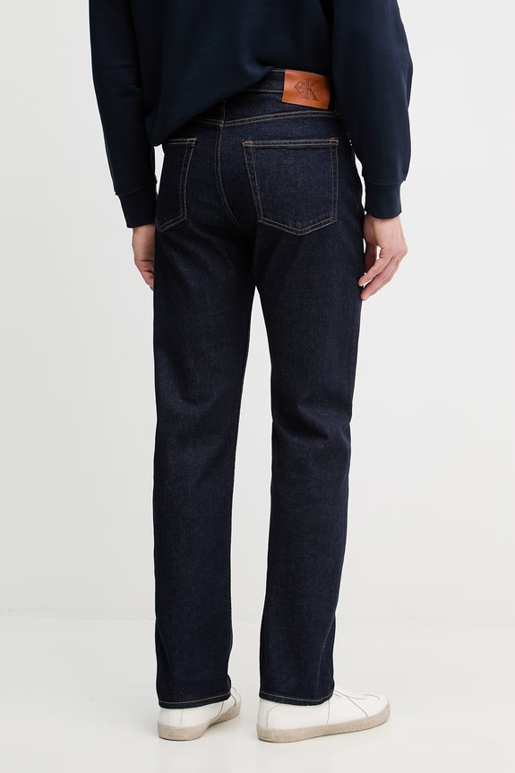 Îmbrăcăminte Calvin Klein Jeans blugi straight pentru bărbați LV04RF946G bleumarin
