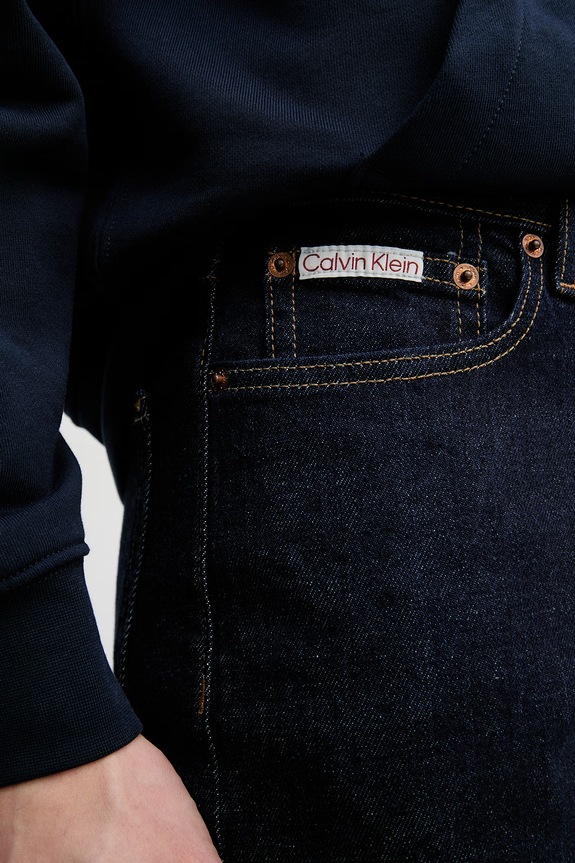 Calvin Klein Jeans blugi straight pentru bărbați bleumarin LV04RF946G