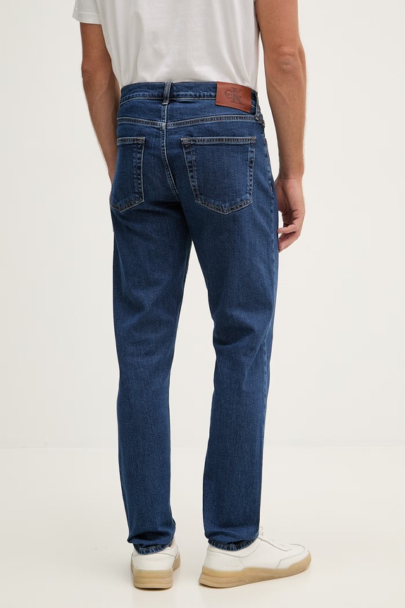 Odzież Calvin Klein Jeans jeansy slim fit męskie LV04RF948G granatowy