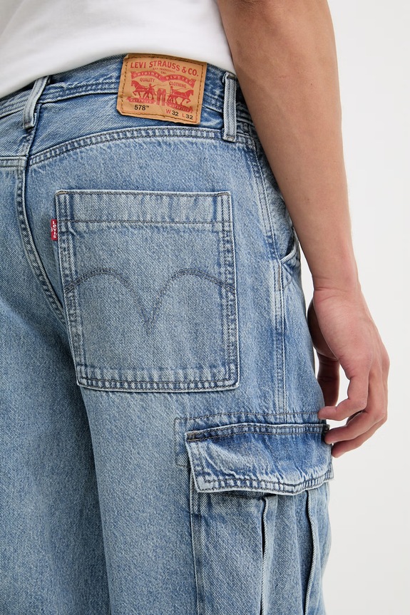 Levi's jeansy 578™ BAGGY CARGO niebieski 0057N.0002