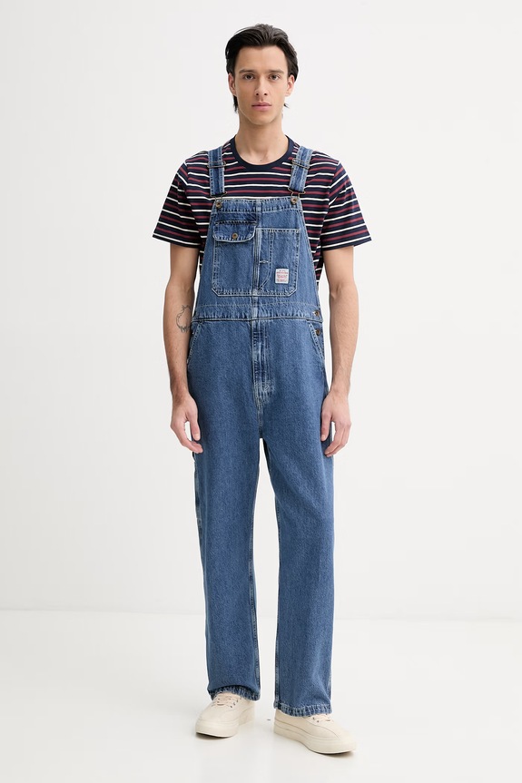 Levi's salopette di jeans LOOSE OVERALLS x WORKWEAR blu 0057W