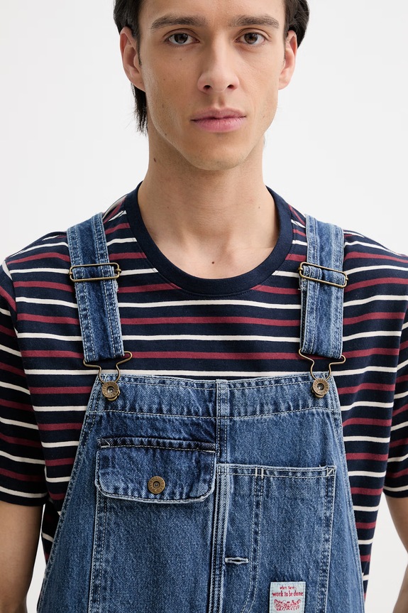 Levi's salopette di jeans LOOSE OVERALLS x WORKWEAR blu 0057W
