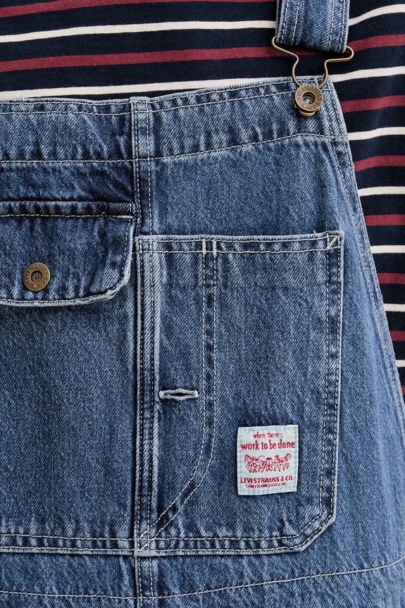 Levi's salopette di jeans LOOSE OVERALLS x WORKWEAR 0057W blu