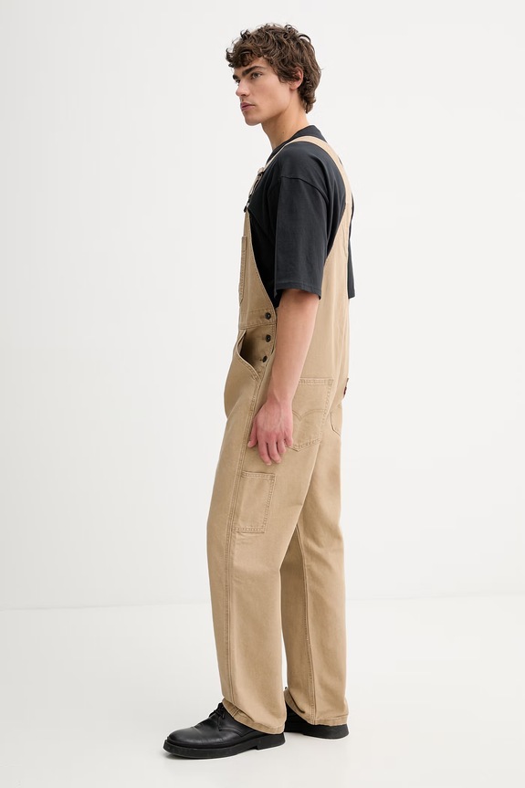 Farmerke iz jeansa Levi's LOOSE OVERALLS x WORKWEAR 0057W bež SS26