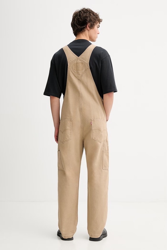 Oblačila Farmerke iz jeansa Levi's LOOSE OVERALLS x WORKWEAR 0057W bež