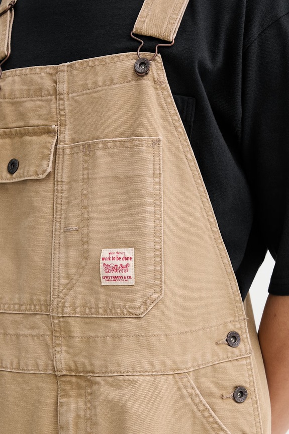 Farmerke iz jeansa Levi's LOOSE OVERALLS x WORKWEAR 0057W bež