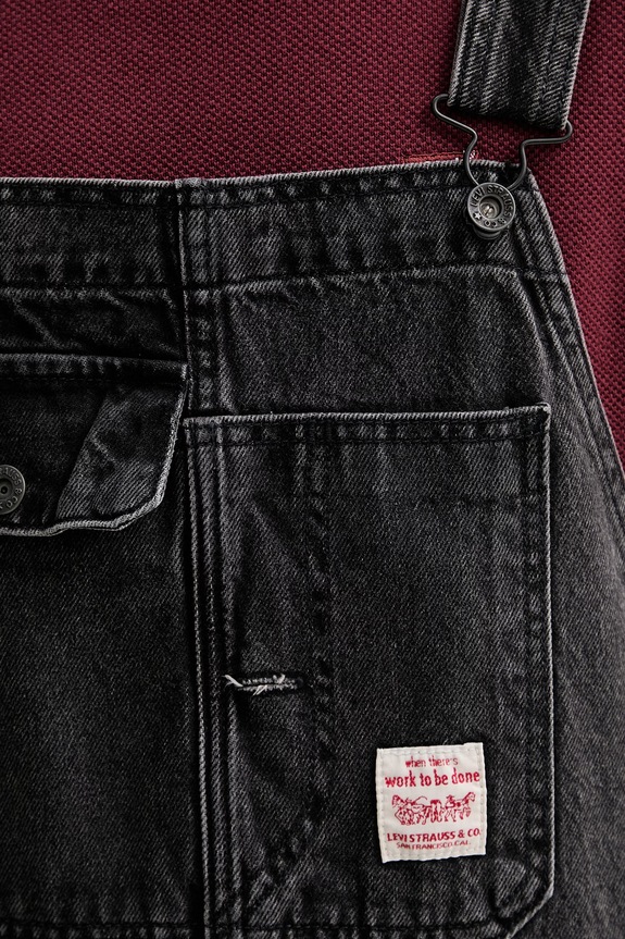 Levi's ogrodniczki jeansowe LOOSE OVERALLS x WORKWEAR 0057W czarny