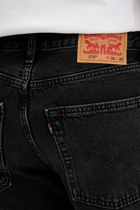 Levi's rifle relaxed fit pánske 578™ BAGGY čierna A4750.0029