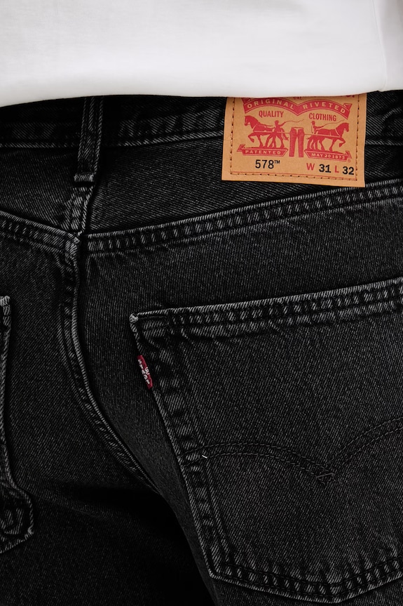 Levi's rifle relaxed fit pánske 578™ BAGGY čierna A4750.0029