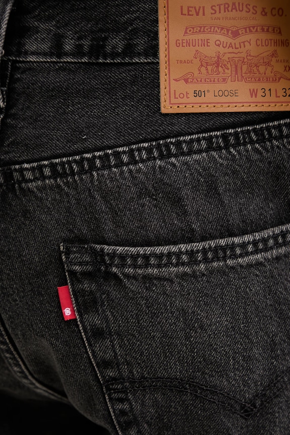 Τζιν παντελόνι Levi's 501® LOOSE μαύρο 0057U
