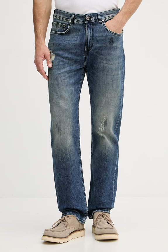 Karl Lagerfeld kavbojke relaxed kroja moške KL-JARED modra 562850.265509